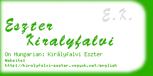 eszter kiralyfalvi business card